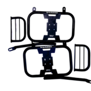 SADDLE STAY WITH “JERRY CAN” MOUNT AND "FOOTREST"